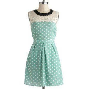 Modcloth Esley "Draw a Cloud" polka dot dress